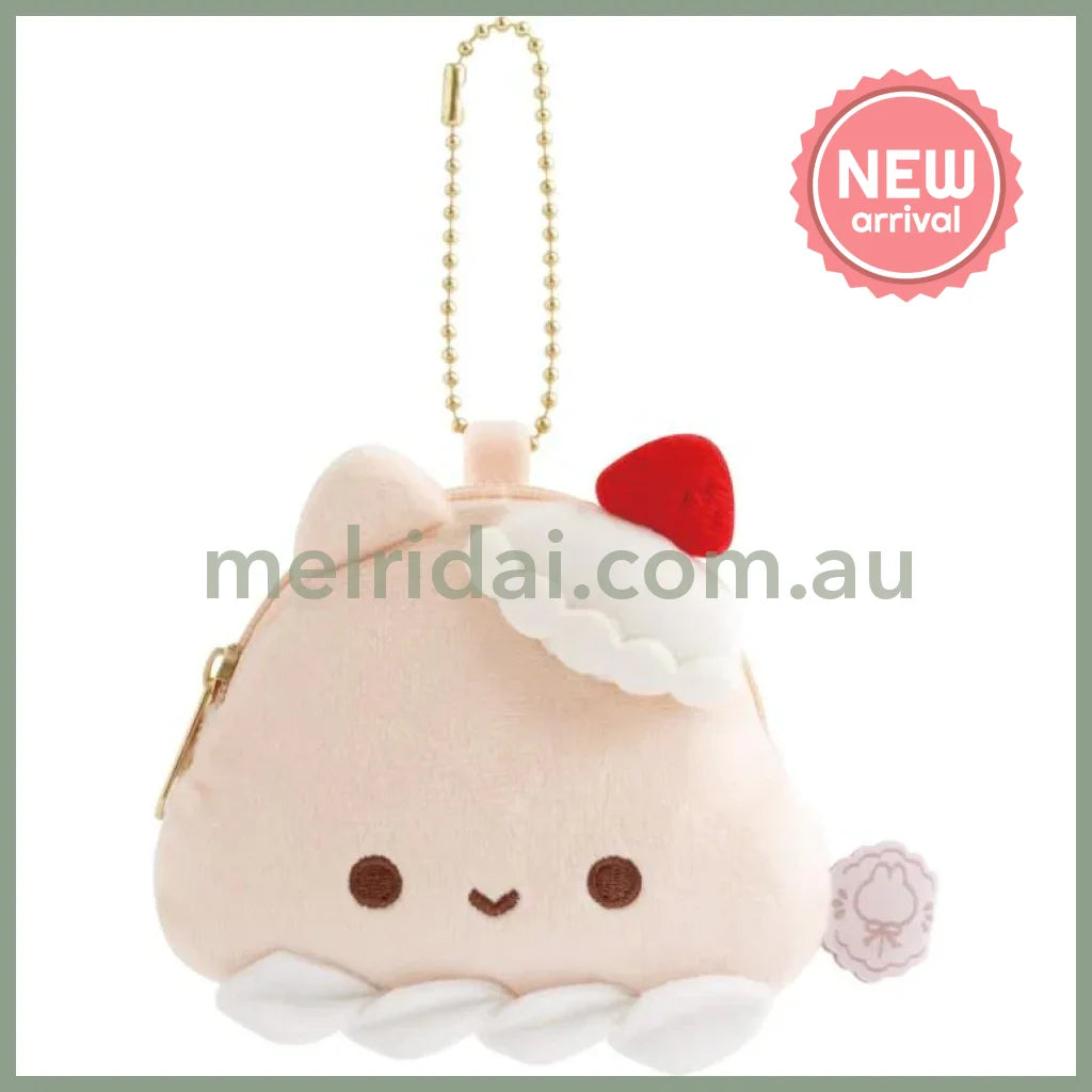 SAN X | Rorisu Plush Coin Case Keychain 85×105×35mm (Lolli and Pop’s Candy Day)