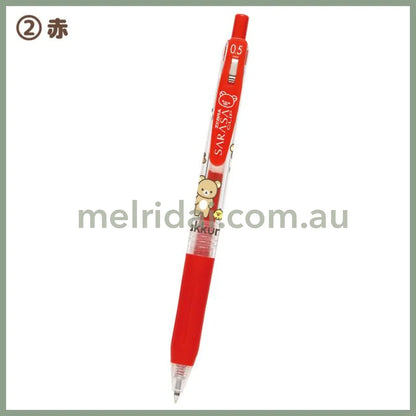 San-X | Sarasa Clip Rilakkuma Gel Pen 0.5Mm Red