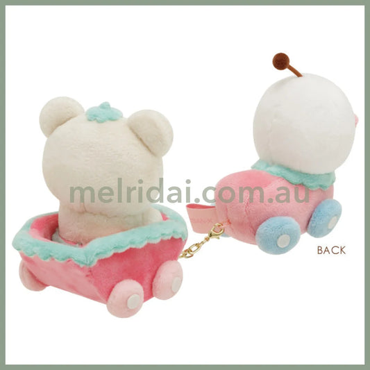 San - X | Scene Plush (Korilakkuma Full Of Strawberry Day) H85 X W60 D205Mm 轻松熊 毛绒场景玩偶/游园小车Set（草莓系列）