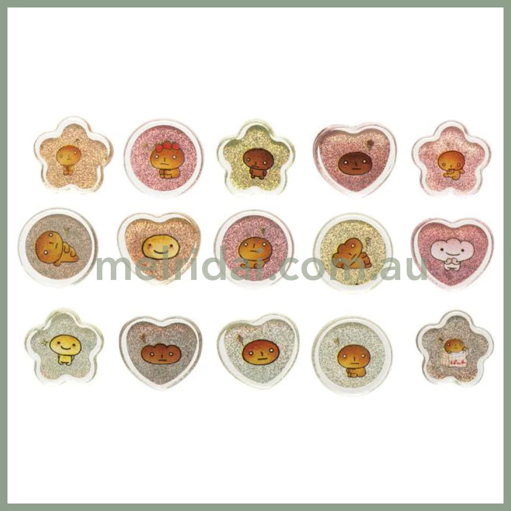 SAN X | Sparkly Marble Sticker Flakes Sticker Set (Kogepan Friends)