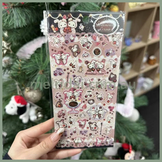 San-X | Sticker Set 200 X 95Mm (Yofukashi Parfait To Hoshikuzu Namida No Drained Cherry)