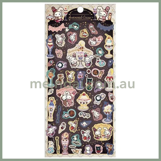 San-X | Sticker Set 200 X 95Mm (Yofukashi Parfait To Hoshikuzu Namida No Drained Cherry)