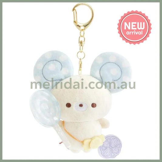 SAN X | Sugarcocomuu Chu Pop Candy Burasage Mascot Strap Plush Keychain 105×95×35mm (Lolli and Pop’s Candy Day)