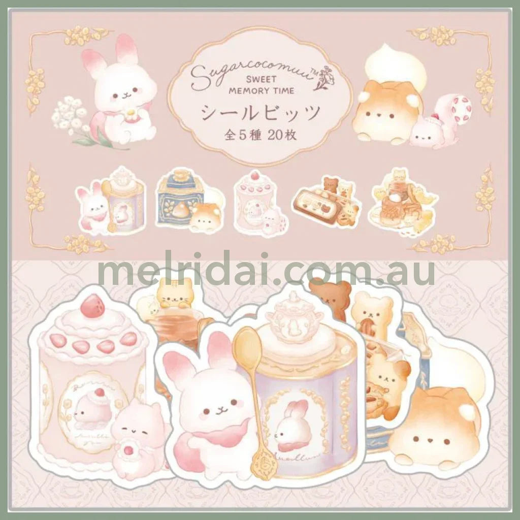 San-X | Sugarcocomuu Flake Sticker 110 X 90 Mm (Sweet Memory Time Theme)