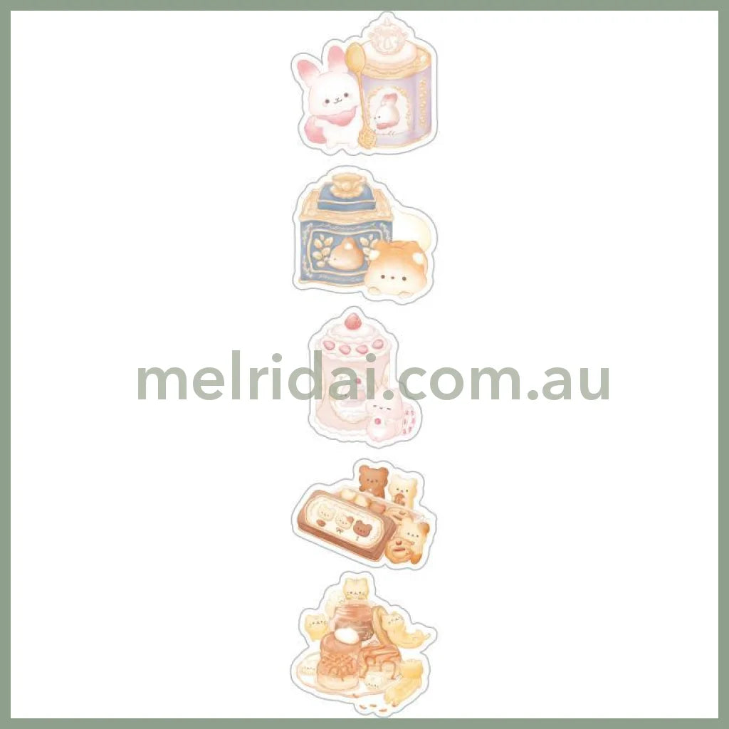 San-X | Sugarcocomuu Flake Sticker 110 X 90 Mm (Sweet Memory Time Theme)