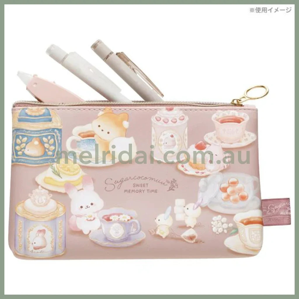 San-X | Sugarcocomuu Flat Pen Pouch 110 X 190 25 Mm (Sweet Memory Time Theme)