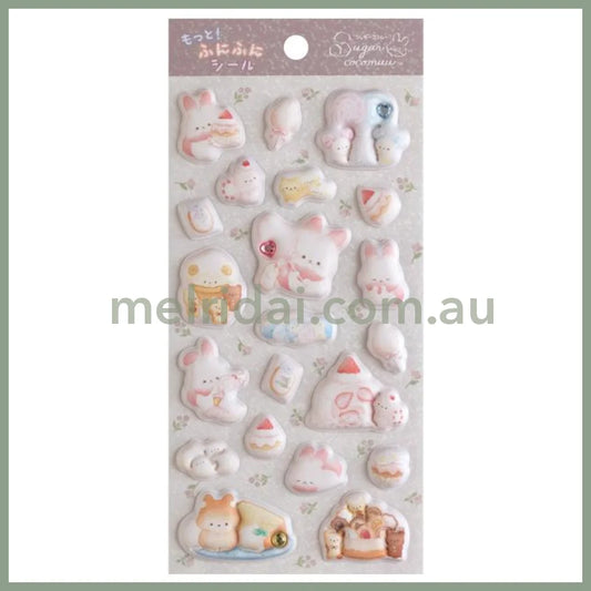 SAN-X | Sugarcocomuu Marshmallow Stickers 200×95mm (Squishy Rhinestones)