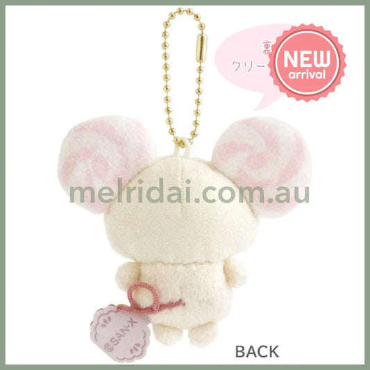 SAN X | Sugercocomuu Chu Pop Candy Lolli Mini Plush Cleaner Keychain 70 x 50 x 30 mm (Lolli and Pop’s Candy Day)