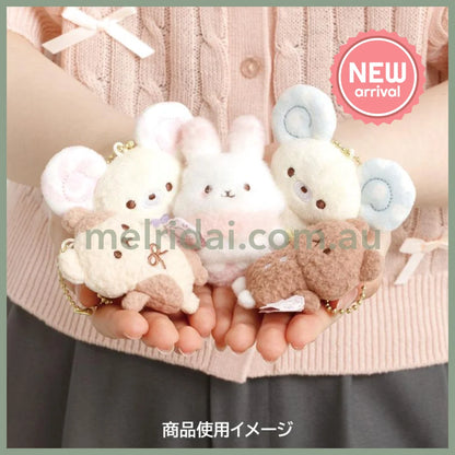 SAN X | Sugercocomuu Chu Pop Candy Lolli Mini Plush Cleaner Keychain 70 x 50 x 30 mm (Lolli and Pop’s Candy Day)