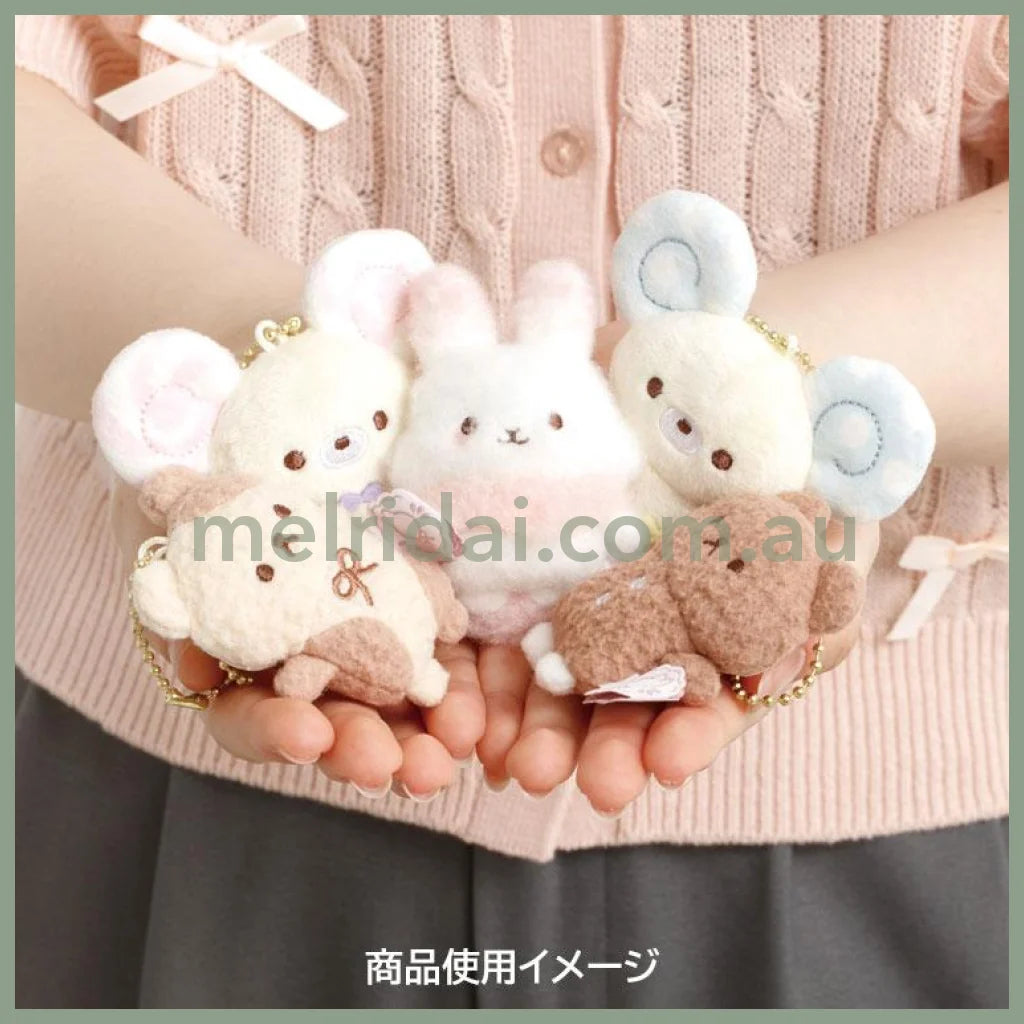 SAN X | Sugercocomuu Mini Plush Cleaner Keychain 70 x 50 x 30 mm (Lolli and Pop’s Candy Day)