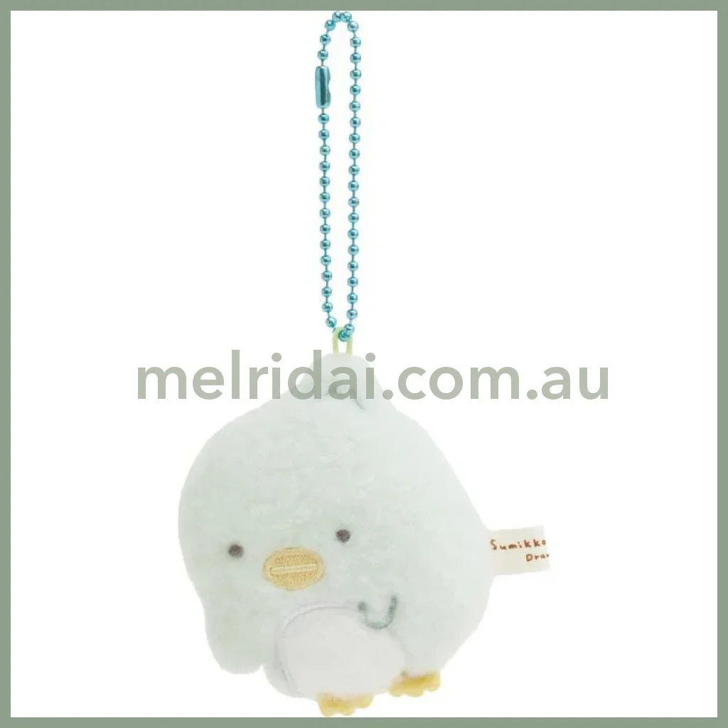 San-X | Sumikko Gurashi Abducted Mascot Strap Penguin? 80×75×35Mm (Sumikko Drawing)