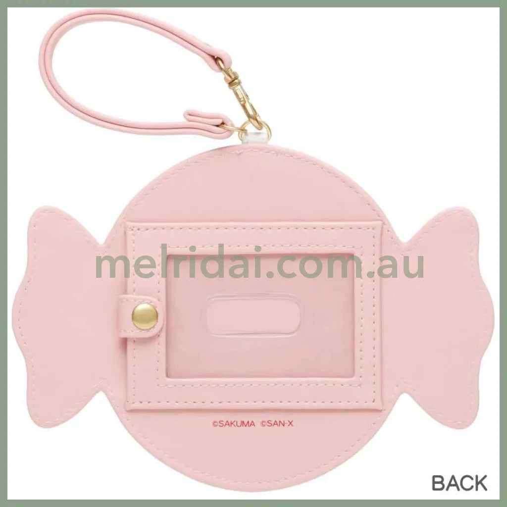 San-X | Sumikko Gurashi Candy Die-Cut Pass Case Card Holder 130×180Mm (Sakuma Strawberry Milk Candy)
