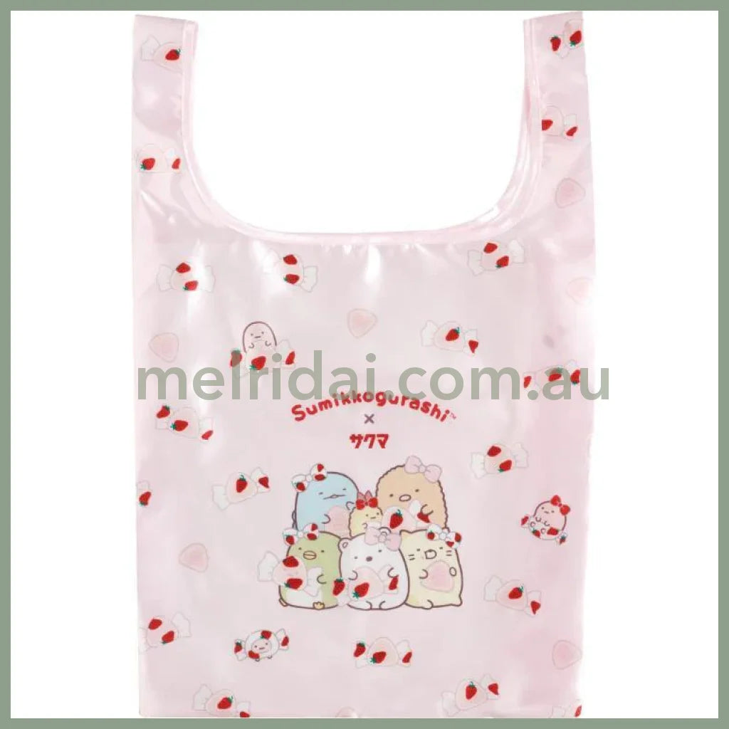 San-X | Sumikko Gurashi Eco Shopping Tote Bag 480×300×90Mm (Sakuma Strawberry Milk Candy)