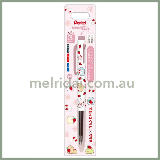 San-X | Sumikko Gurashi Energel 3 Color Multi Gel Pen (Sakuma Strawberry Milk Candy)