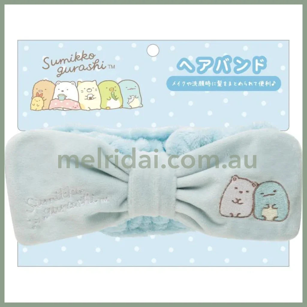 SAN-X | Sumikko Gurashi Hair Band Hairband with Ribbon 560mm (Shirokuma Bear & Tokage Lizard)