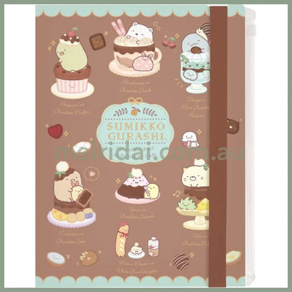 SAN-X | Sumikko Gurashi Hard Cover 6 + 1 Pockets A4 Clear File Holder (Chocolate Fair at Sumikko Cafe)