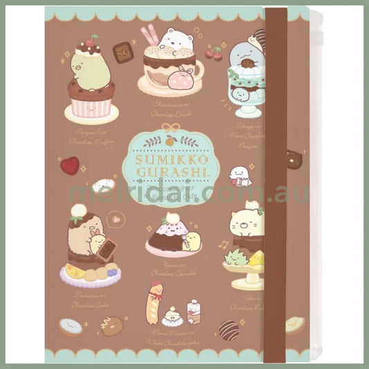 SAN-X | Sumikko Gurashi Hard Cover 6 + 1 Pockets A4 Clear File Holder (Chocolate Fair at Sumikko Cafe)