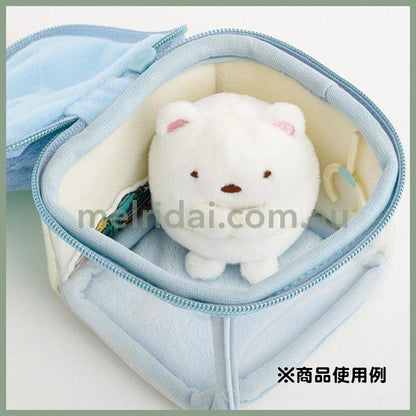 SAN-X | Sumikko Gurashi mini Tenori Plush Doll Outing Pouch 100×85×85mm (Honey Forest Christmas)