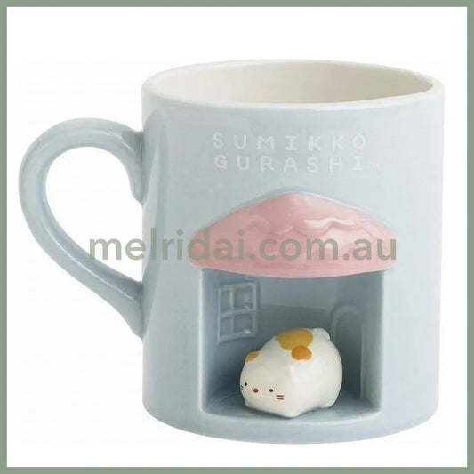 SAN-X | Sumikko Gurashi Neko Blue 3D Porcelain Mug Cup φ80x90mm (Sumikko’s Favorite)