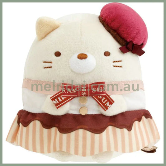 SAN-X | Sumikko Gurashi Neko Plush Doll 110×100×90mm (Chocolate Fair at Sumikko Cafe)