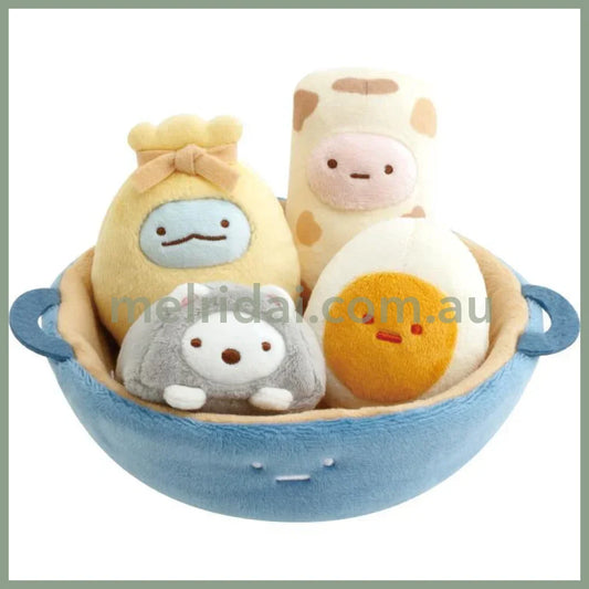 San-X | Sumikko Gurashi Oden Plush Toy Set 80Mm X 160Mm 155Mm (Waku Waku Tapioca Convenience Store)