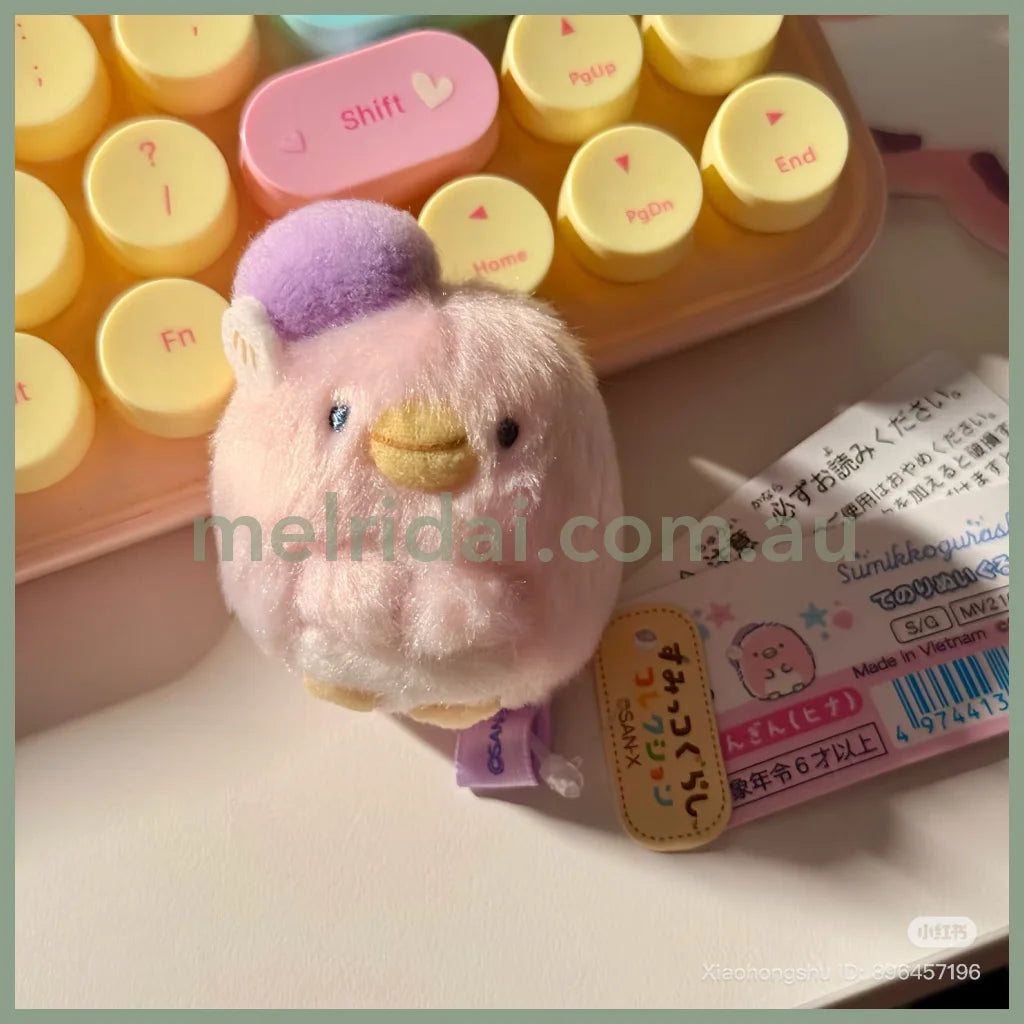 SAN X | Sumikko Gurashi Pink Penguin Hina mini Tenori Plush Doll 65×45×40mm (Penguin Lagoon)