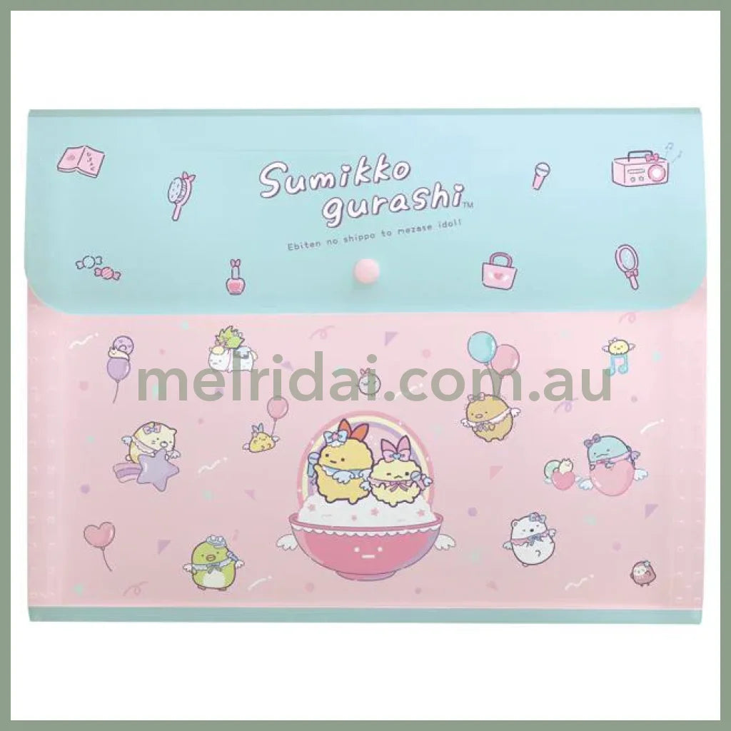 San-X | Sumikko Gurashi Plastic Document File A4 With 6 Pockets (Angel Ebiten Idol)