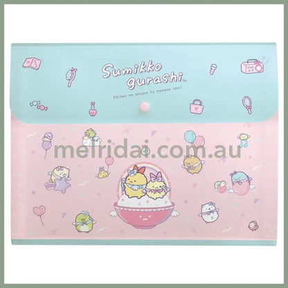 San-X | Sumikko Gurashi Plastic Document File A4 With 6 Pockets (Angel Ebiten Idol)