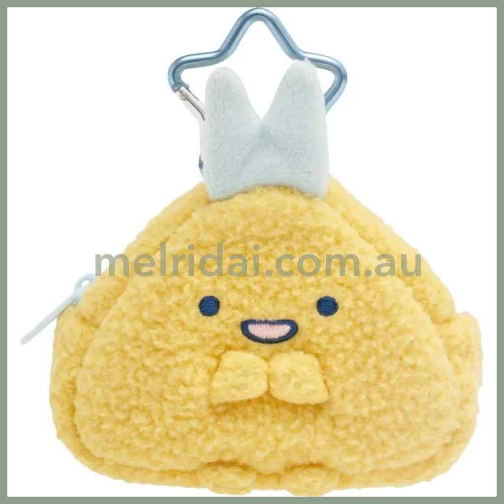 SAN-X | Sumikko Gurashi Plush Mini Pouch Bag Charm with Carabiner - Ajifurai no Shippo 85×80×35mm (Dreaming Idol Ebiten