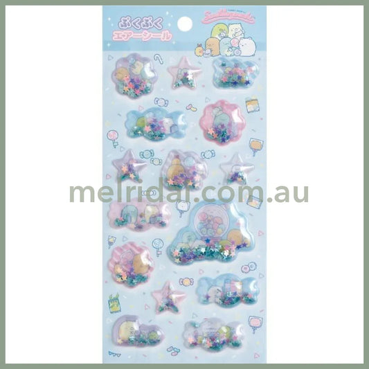 SAN-X | Sumikko Gurashi Puku Puku Air Sticker Shake Shake Capsule Seal - Blue 200×95mm (Sweets)