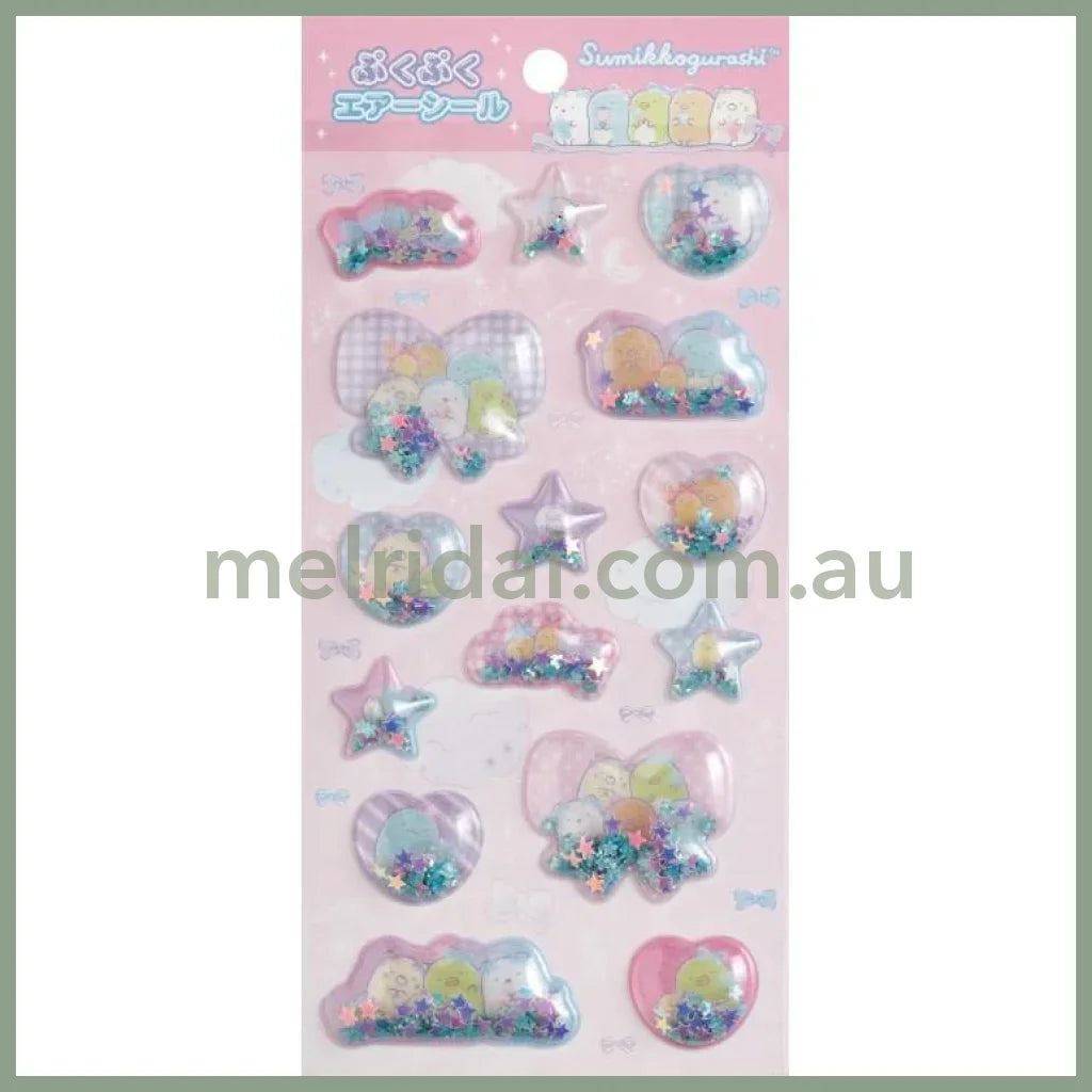 SAN-X | Sumikko Gurashi Puku Puku Air Sticker Shake Shake Capsule Seal - Pink 200×95mm (Sweets)