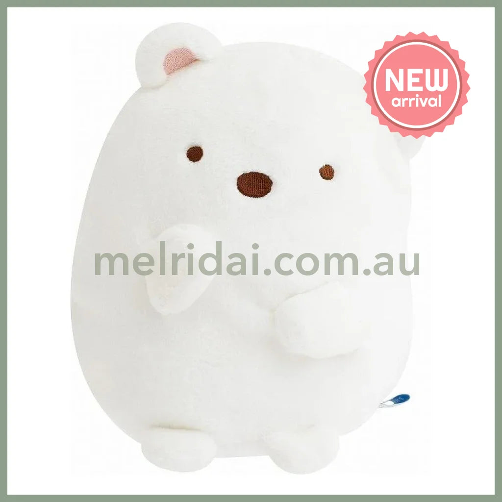 SAN-X | Sumikko Gurashi Shirokuma Bear Plush Doll Mochi Mochi Squishy Plush 135×100×105mm (Sumikko’s Favorite)