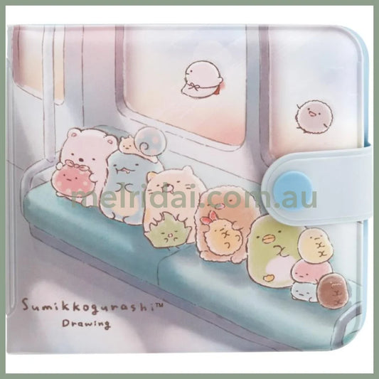 SAN-X | Sumikko Gurashi Small Vinyl Wallet 90×95×10mm (Train On The Way Home Blue)