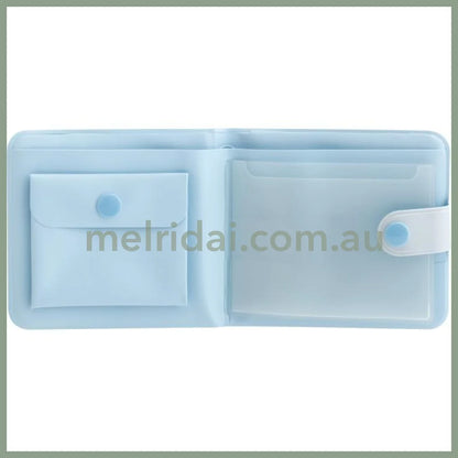 SAN-X | Sumikko Gurashi Small Vinyl Wallet 90×95×10mm (Train On The Way Home Blue)