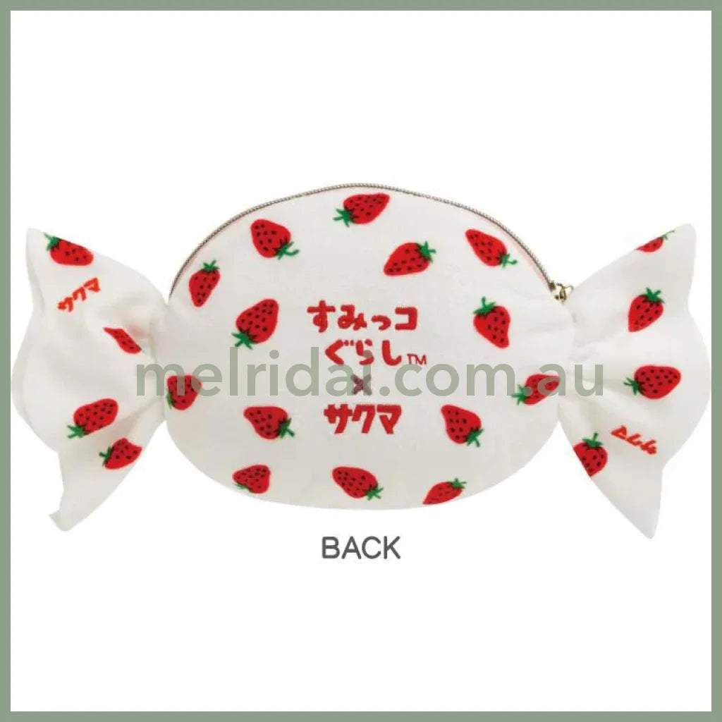 San-X | Sumikko Gurashi Tapioca Mini Tenori Plush & Pouch Set 100×130×90Mm (Sakuma Strawberry