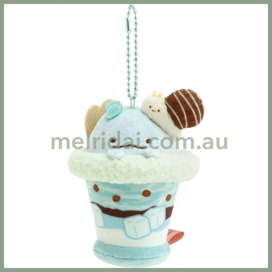 SAN-X | Sumikko Gurashi Tokage Lizard Mint Chocolate Parfait Hanging Plush Keychain 105×65×65mm (Chocolate Fair at