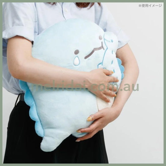 SAN-X | Sumikko Gurashi Tokage Lizard & Mother Cushion 390×420×110mm (Blue Okiniiri)