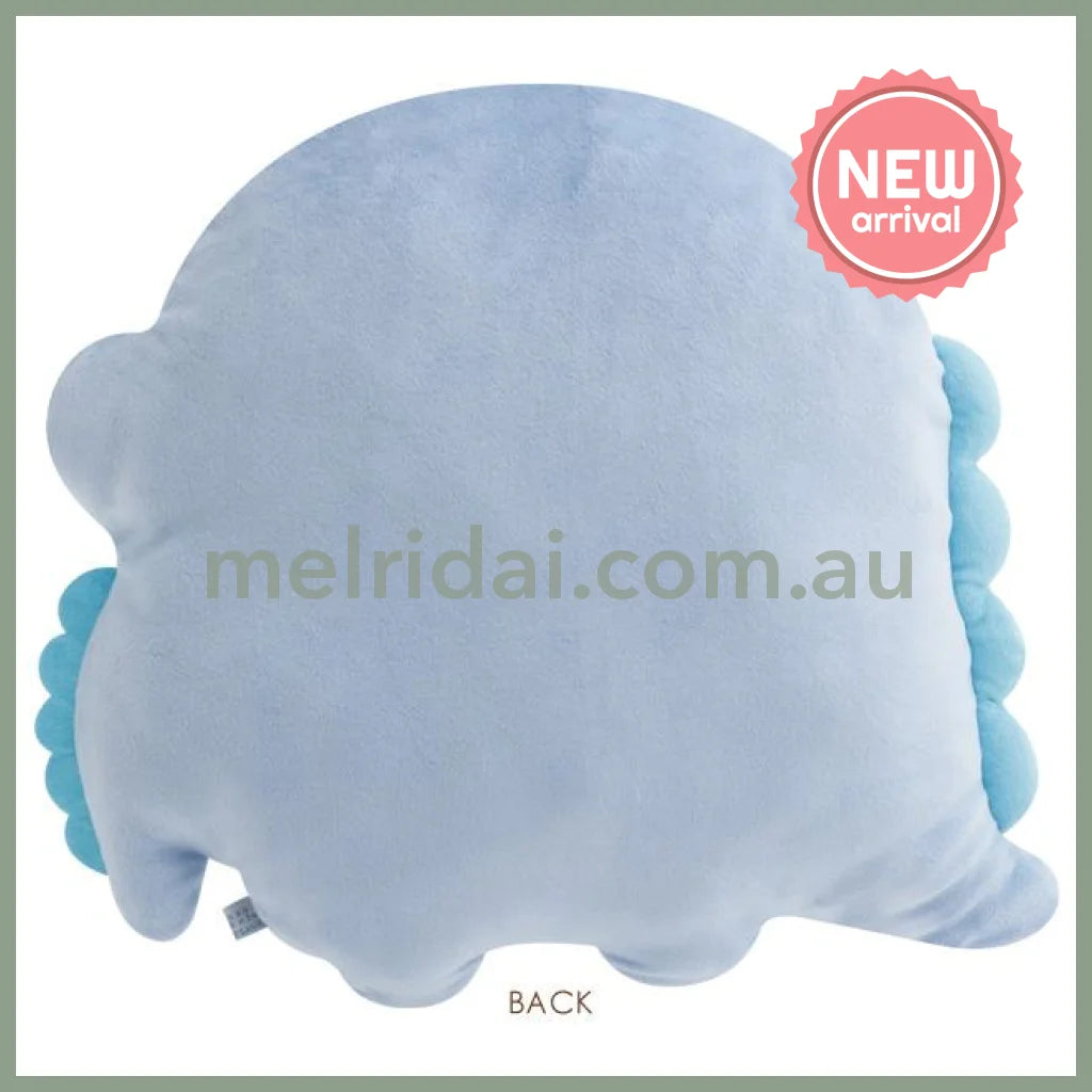 SAN-X | Sumikko Gurashi Tokage Lizard & Mother Cushion 390×420×110mm (Blue Okiniiri)