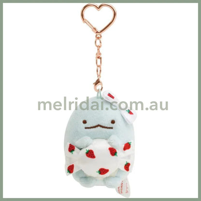 San-X | Sumikko Gurashi Tokage Lizard Plush Keychain 60×50×50Mm (Sakuma Strawberry Milk Candy)