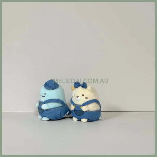 SAN-X | Sumikko Gurashi Tokage Mascot Holder Plush Keychain Bag Charm Denim (Kurashiki Limited)