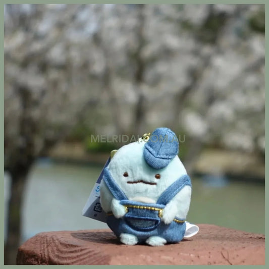 SAN-X | Sumikko Gurashi Tokage Mascot Holder Plush Keychain Bag Charm Denim (Kurashiki Limited)