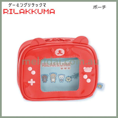 SAN-X | Vertical Cosmetic Pouch 125×165×50mm (Rilakkuma Gaming Console)