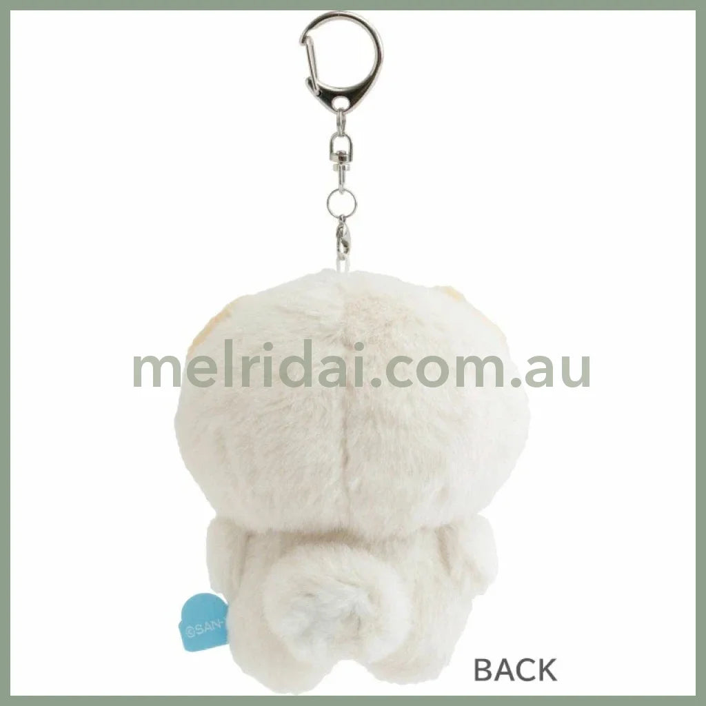 SAN-X | Yorisoi Pokanto Mini Hanging Plush Keychain Bag Cham Mascot Holder with Carabiner 105 x 80 x 50 mm (Pokantotan