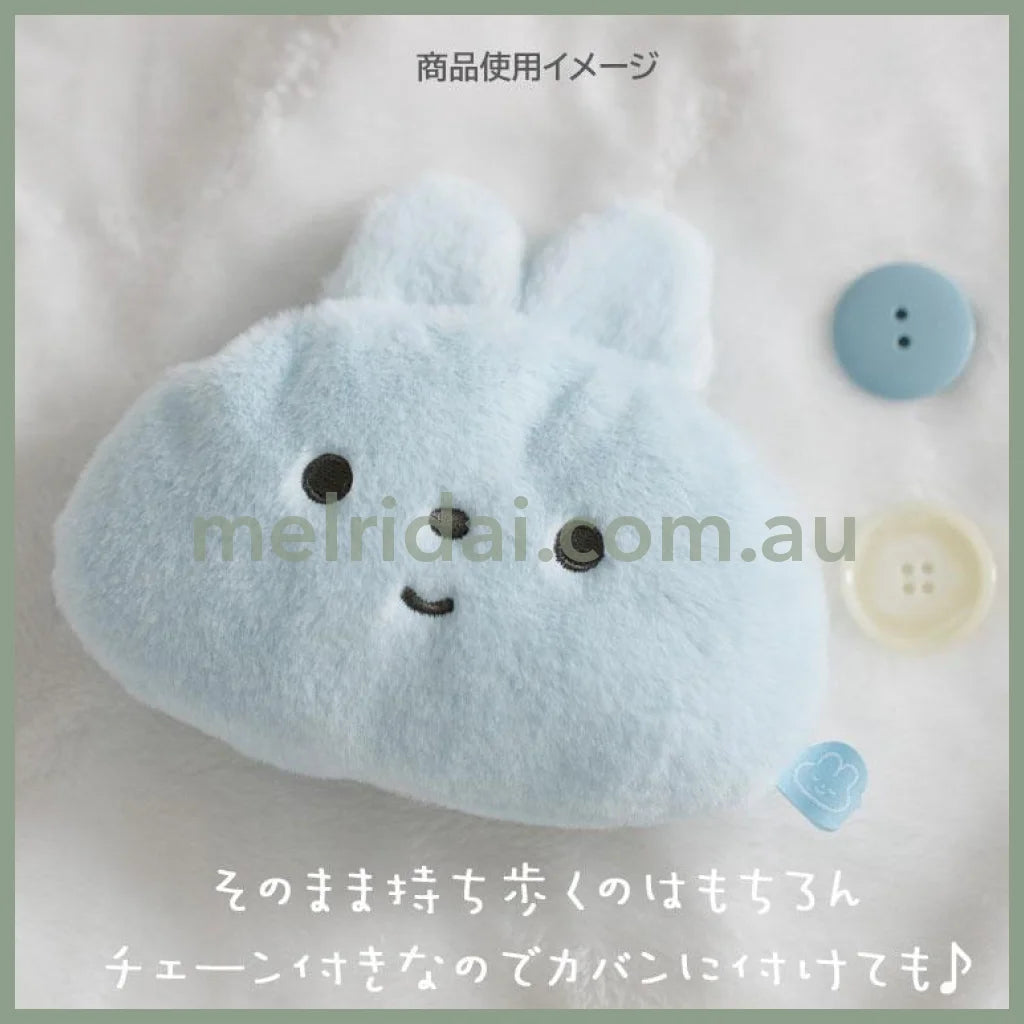 SAN-X | Yorisoi Pokanto Mini Pouch Blue Coin Purse Keychain 130 x 145 x 40 mm (Pokantotan Pokanto Simple Theme)
