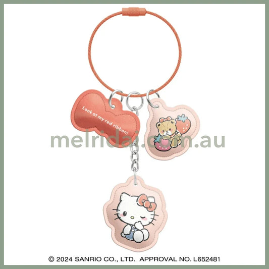 Sanrio | 3-Row Keychain/Key Ring/Key Holder Hello Kitty H140×W80×D15Mm