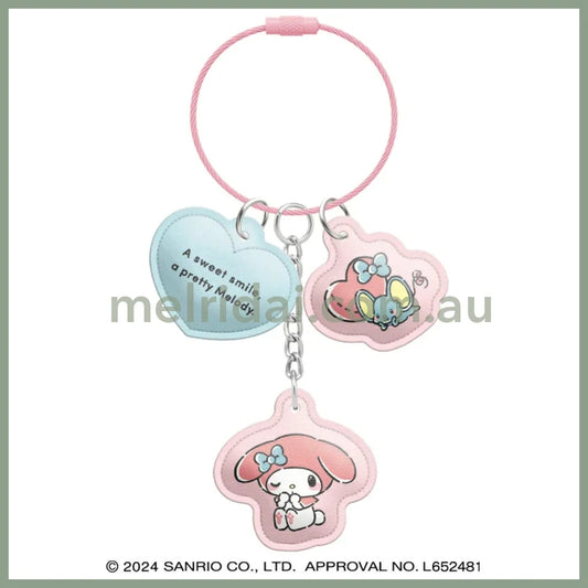 Sanrio | 3-Row Keychain/Key Ring/Key Holder My Melody H140×W80×D15Mm