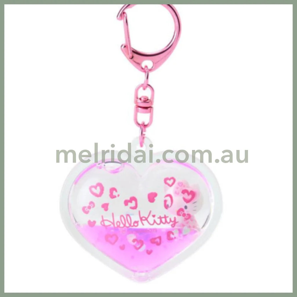 Sanrio | 90S Hello Kitty Gal Dome Keychain 5.5×2.5×5Cm (Leopard Pink)