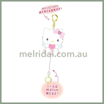 Sanrio | 90S Hello Kitty Mascot Strap With Reel H116×W75×D63Mm (Angel)