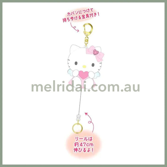 Sanrio | 90S Hello Kitty Mascot Strap With Reel H116×W75×D63Mm (Angel)