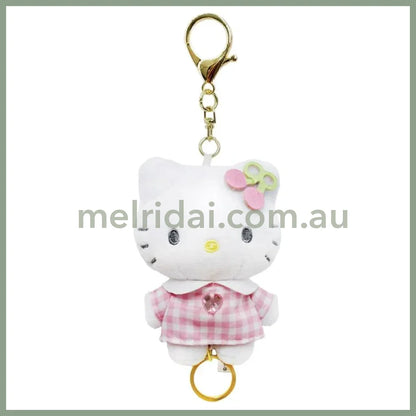 Sanrio | 90S Hello Kitty Mascot Strap With Reel H116×W75×D63Mm (Angel) Cherry-Pink